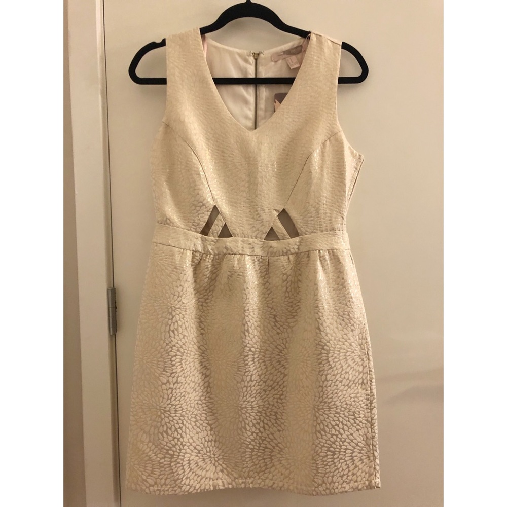 White and gold dress